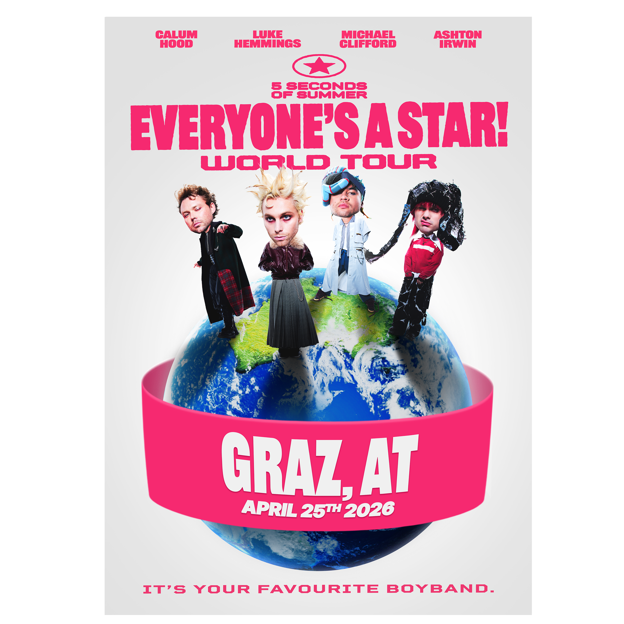 Everyone's A Star! Graz Tour Poster – 5 Seconds of Summer