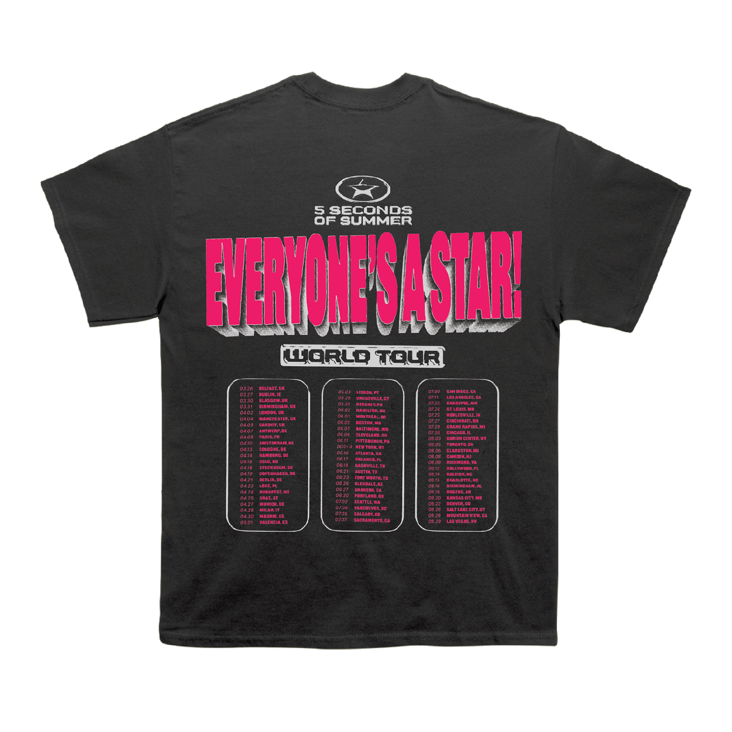 Everyone's A Star! World Tour Black Tee