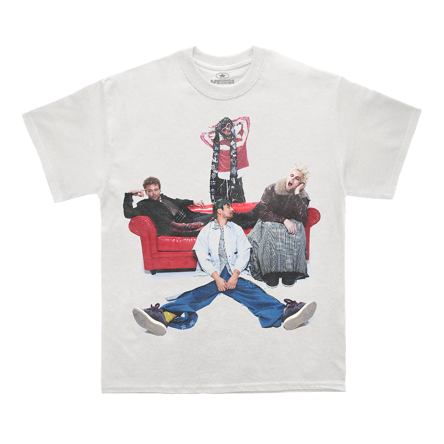 Everyone's A Star! Photo White Tee – 5 Seconds of Summer Everyone's A Star! Photo White Tee – 5 Seconds of Summer