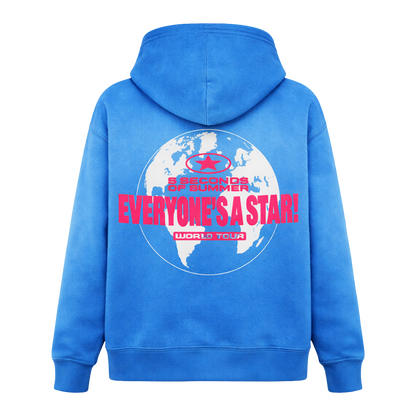 Everyone's A Star! Custom Zip Blue Hoodie
