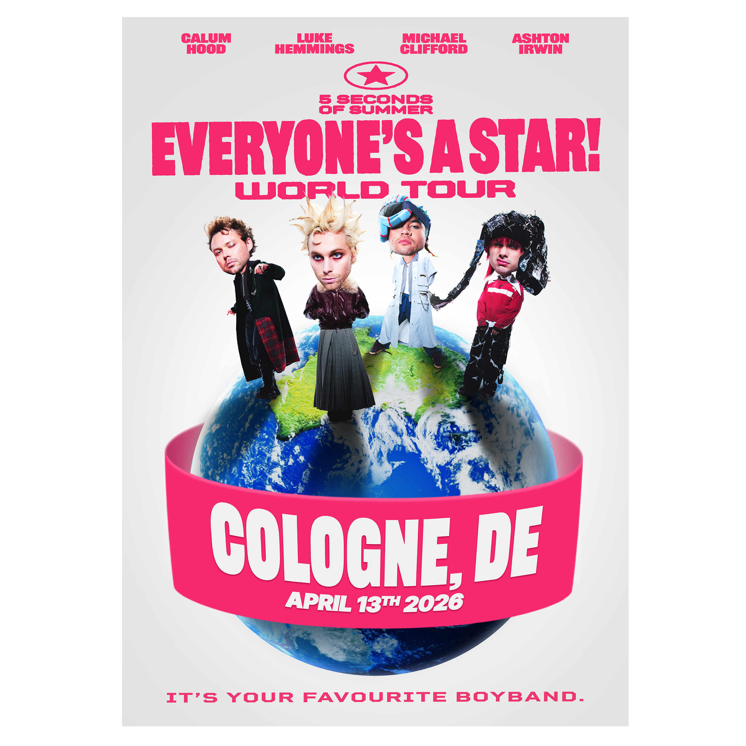 Everyone's A Star! Cologne Tour Poster – 5 Seconds of Summer