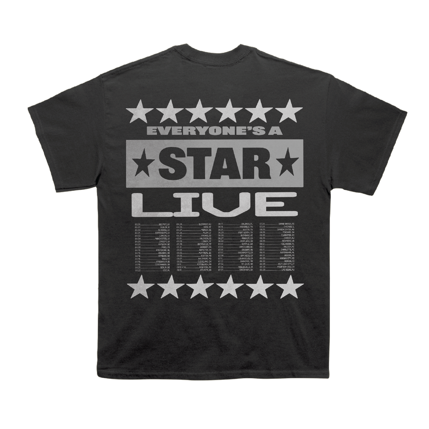 Portrait Live Faded Black Tee