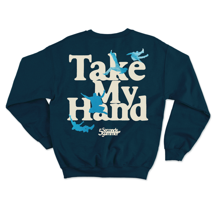Take My Hand Navy Crew Sweater